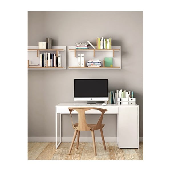 Бяла работна маса Prado - TemaHome-image-2