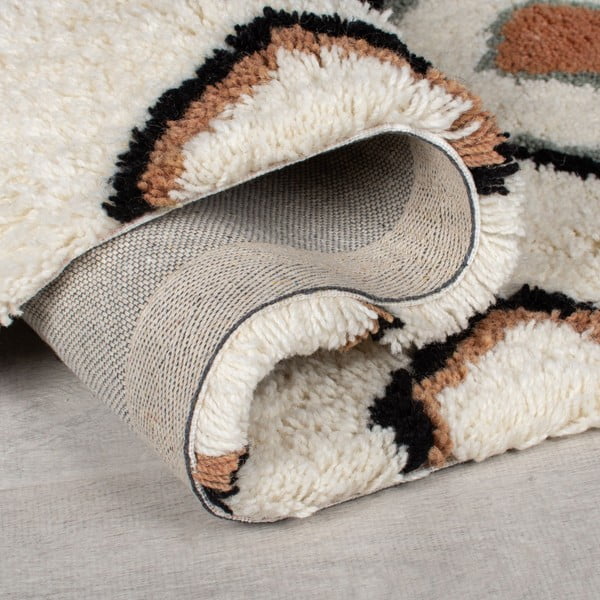 Кремав ръчно изработен вълнен килим 120x170 cm Moroccan Midar – Flair Rugs-image-3