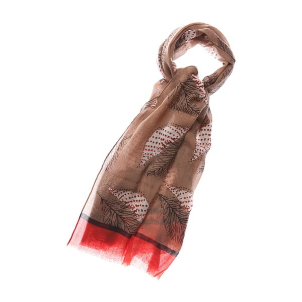 Šátek Falling Red, 180x70 cm
