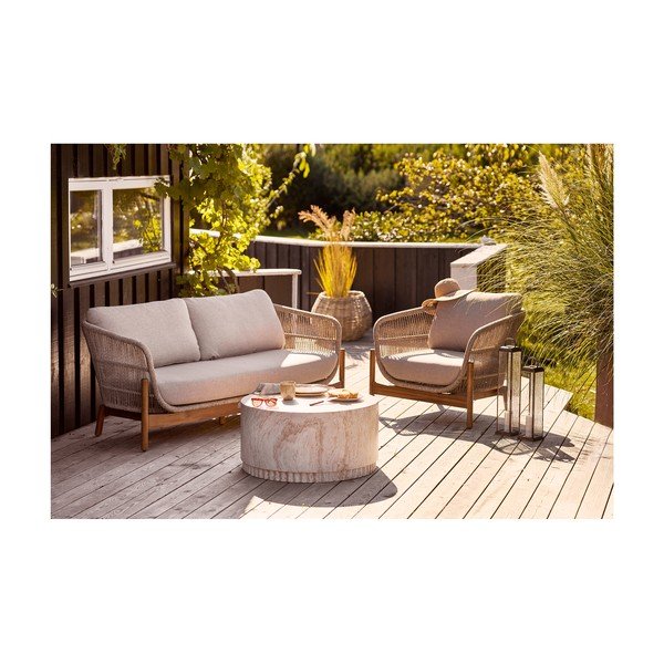 Керамична кръгла градинска масичка за кафе ø 60 cm Bonn – House Nordic-image-1