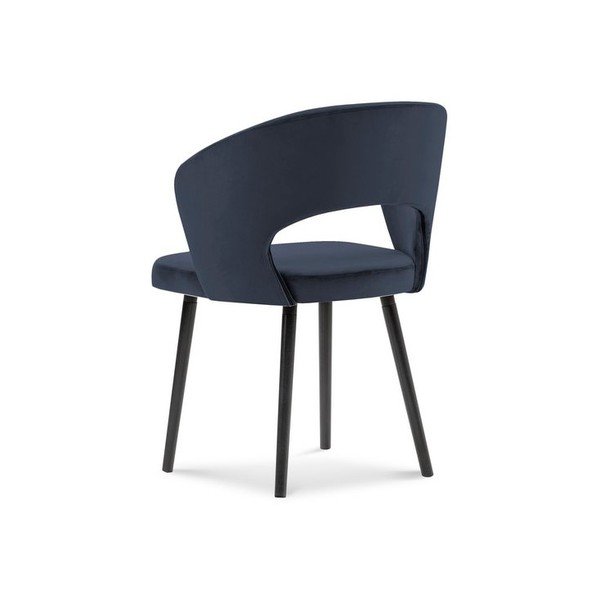 Тъмносин трапезен стол с кадифена тапицерия Elpis - Windsor & Co Sofas-image-2
