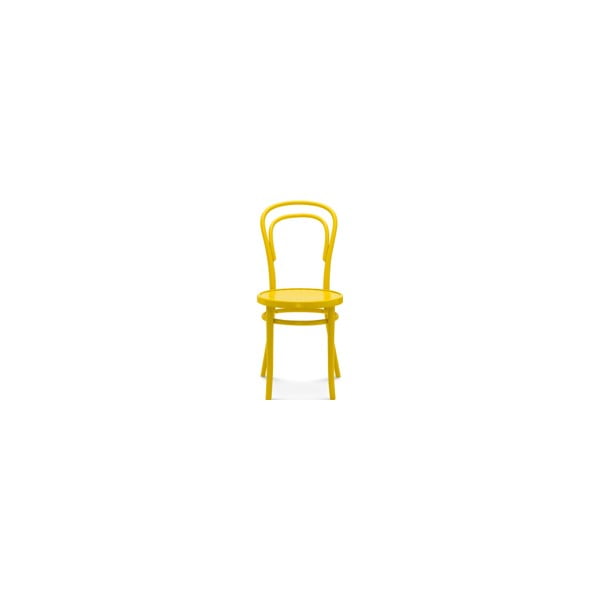 Žlutá dřevěná židle Fameg Jesper