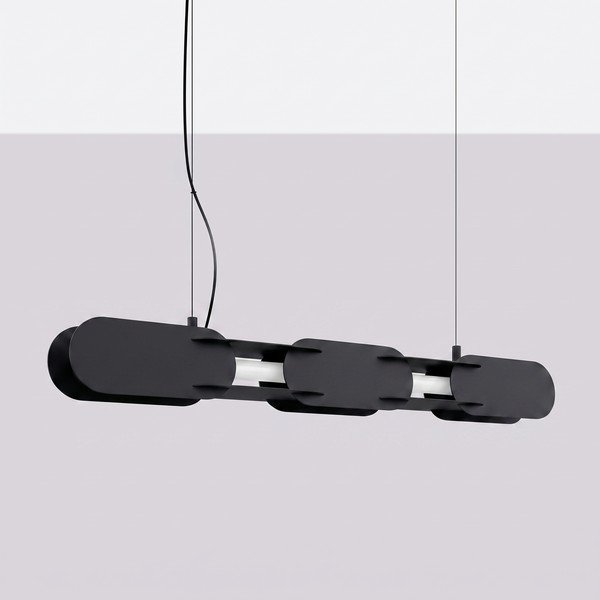 Черно метално LED висящо осветително тяло CHAIN – Thoro-image-4