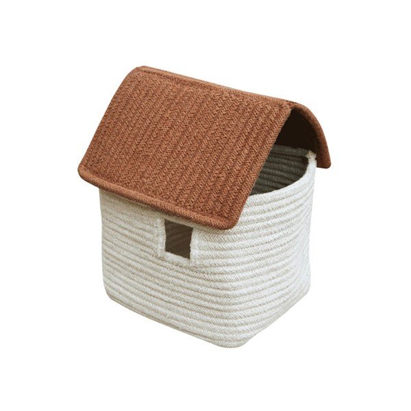 Кремава текстилна детска кошница за играчки 22x22x34 cm House Toffee – Lorena Canals-image-3