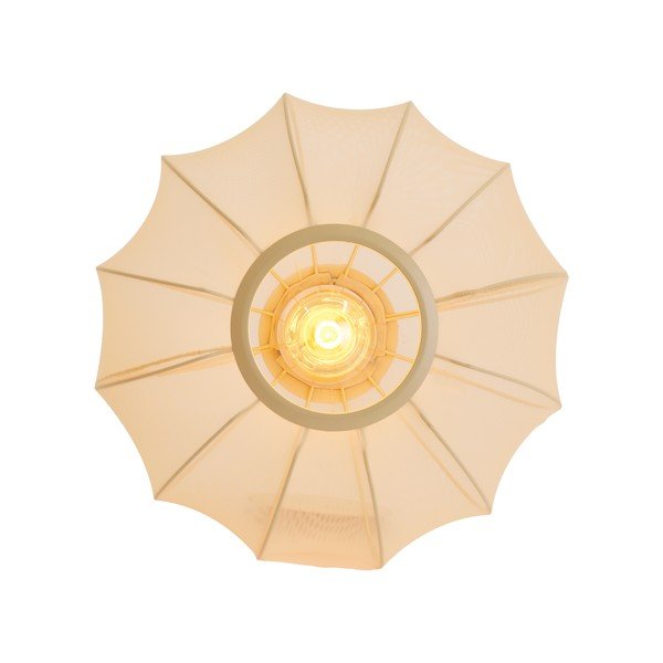 Кремаво осветително тяло за таван с текстилен абажур ø 40 cm Plumalia – Light & Living-image-3