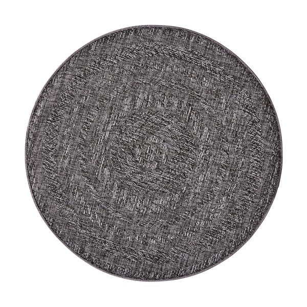Тъмно сив килим за открито , Ø 160 cm Almendro - NORTHRUGS