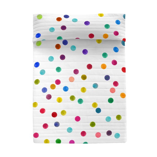 Бяла памучна ватирана завивка 240x260 cm Confetti - Happy Friday