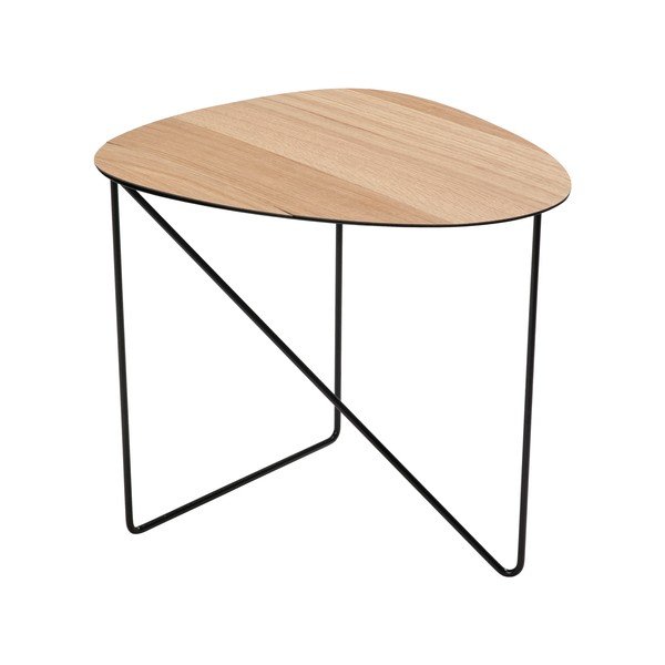 Метална масичка за кафе в естествен цвят 44x50 cm Curve L Wood – LIND DNA