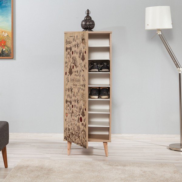 Висока етажерка за обувки Flinta Romance, височина 128 cm - Vella-image-1