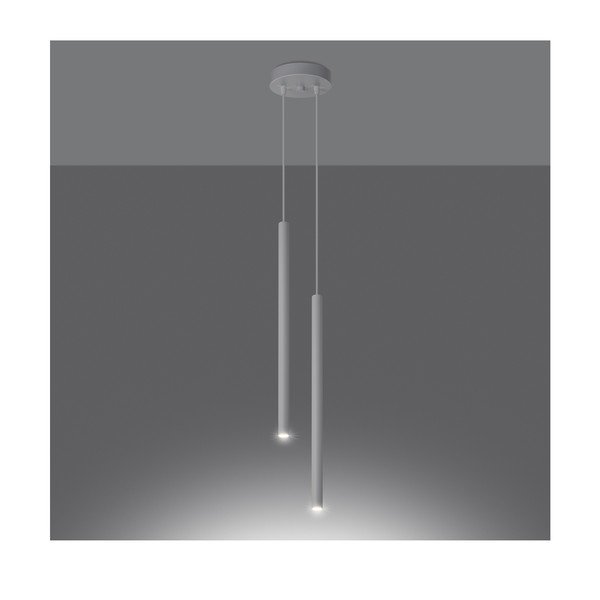 Бяло метално висящо осветително тяло ø 15 cm Fideus – Sollux-image-4