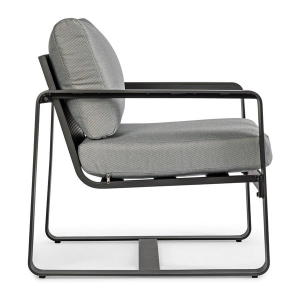 Сив метален градински стол Merrigan   – Bizzotto-image-3