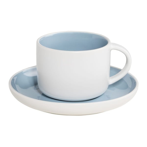 Бяло-синя порцеланова чаша с чинийка Maxwell & Williams Tint, 240 ml - Maxwell & Williams