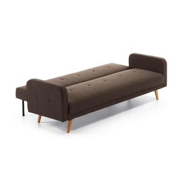 Tmavě hnědá rozkládací pohovka La Forma Regor-image-3