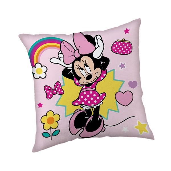 Детска възглавница от флийс 40x40 cm Minnie "Smile" – Jerry Fabrics