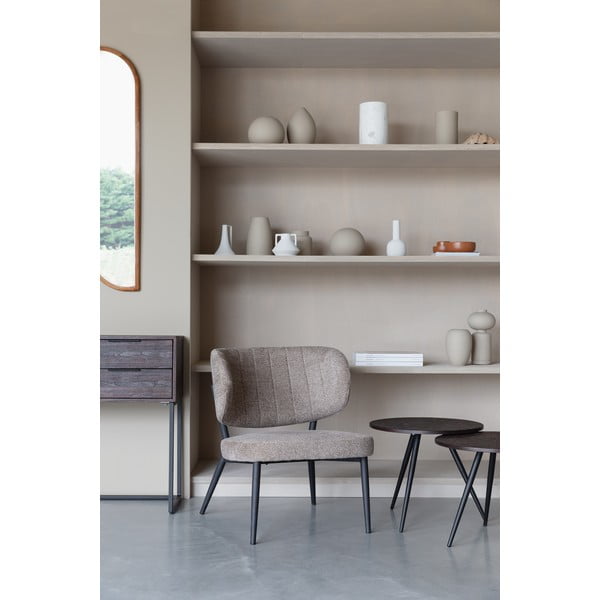 Светлокафяво кресло Sanne – White Label-image-1