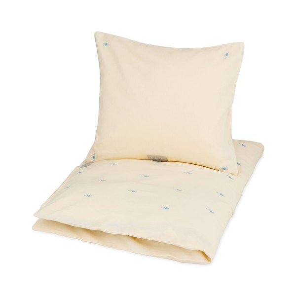 Светложълто детско спално бельо от органичен памук 70x100 cm Sea Garden – Cam Cam Copenhagen