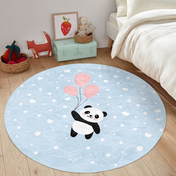 Светлосин детски килим ø 80 cm Comfort - Mila Home-image-4