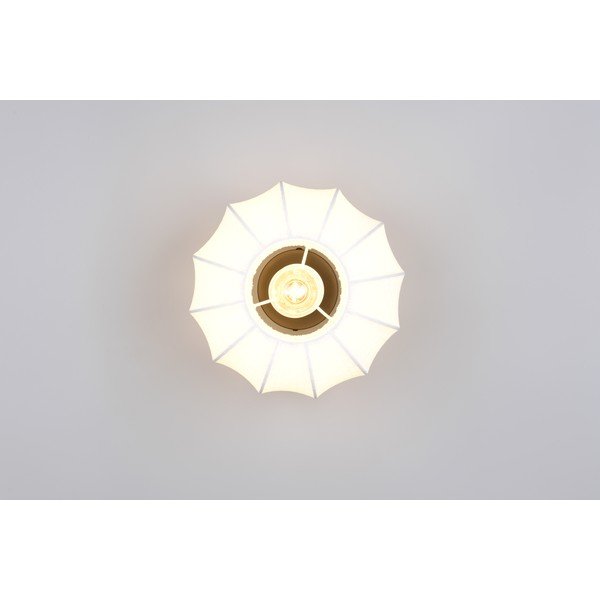 Бяло метално осветително тяло за таван с текстилен абажур ø 25 cm Madleine – Reality-image-4