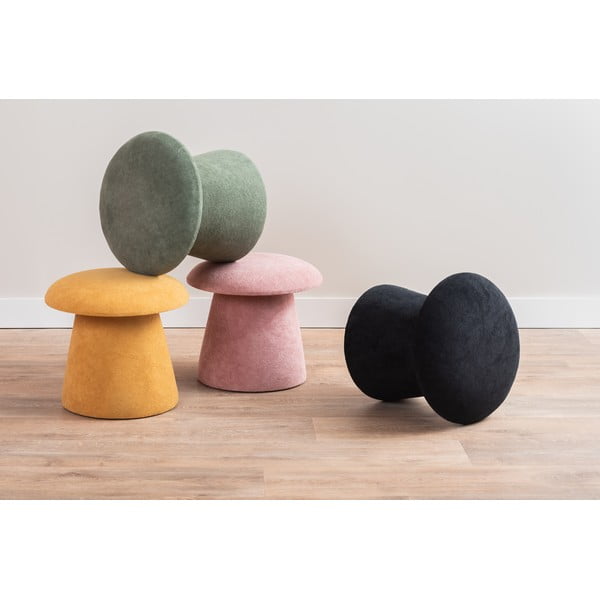 Светлорозова кадифена табуретка Mushroom – Leitmotiv-image-1