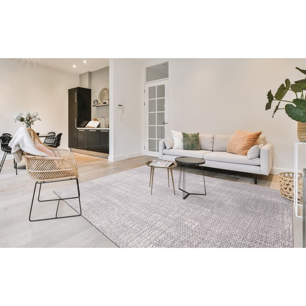 Светлосив вълнен килим 200x300 cm Eden - Agnella-image-1