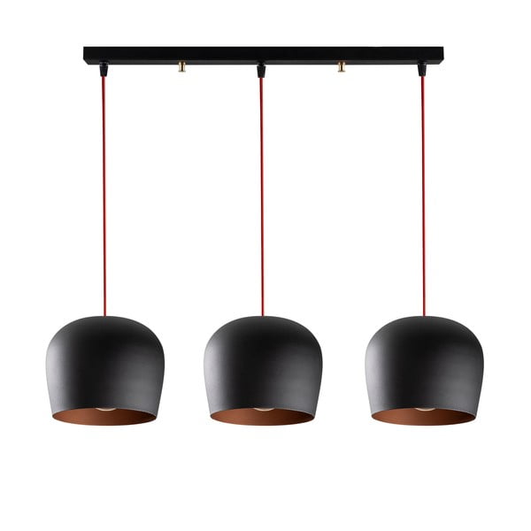 Черно висящо осветително тяло с метален абажур Berceste – Opviq lights-image-4