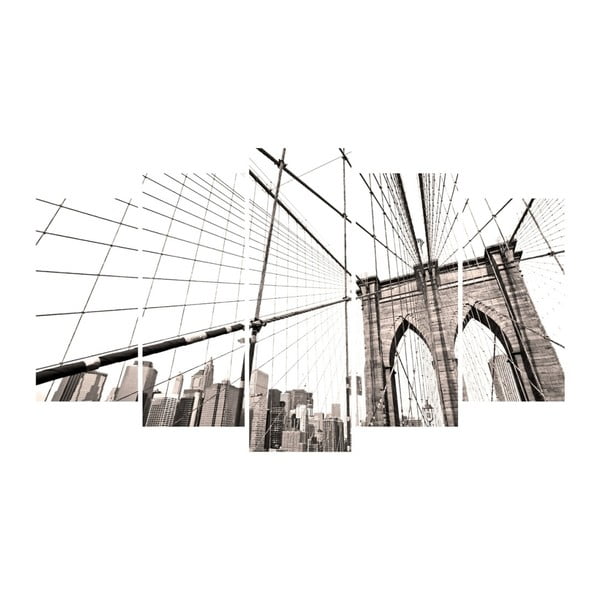 Картина от няколко части Gris Bridge, 102 x 60 cm - 3D Art