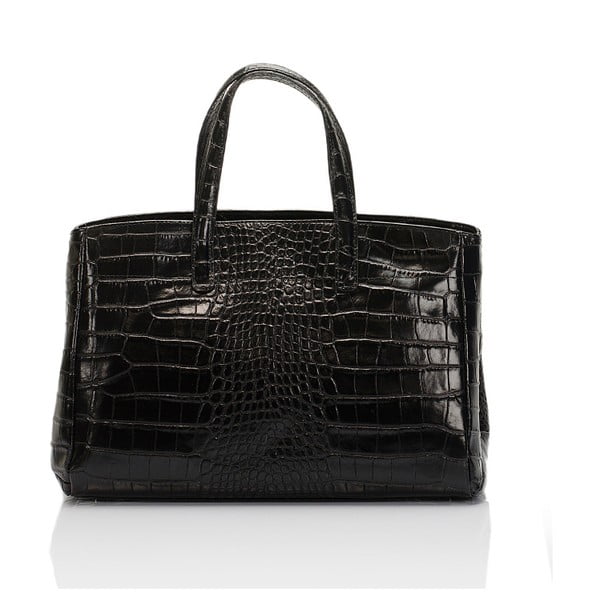 Černá kožená kabelka Lisa Minardi Magnata
