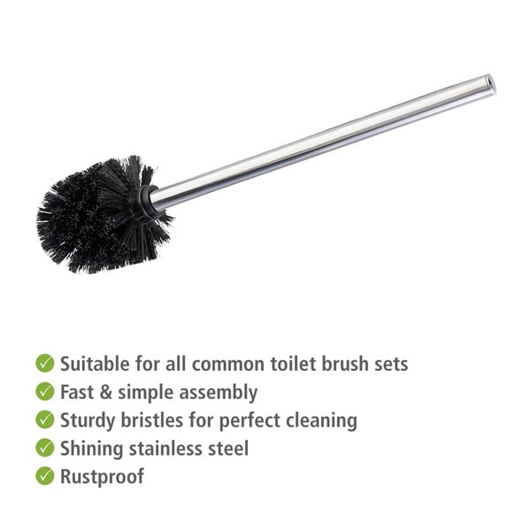 Четки за тоалетна в комплект 4 бр. с резервна четка от неръждаема стомана в блестящо сребрист цвят Ø8cm – Wenko-image-2