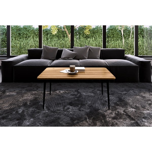 Дъбова маса за кафе в естествен цвят 60x110 cm Kula - The Beds-image-4