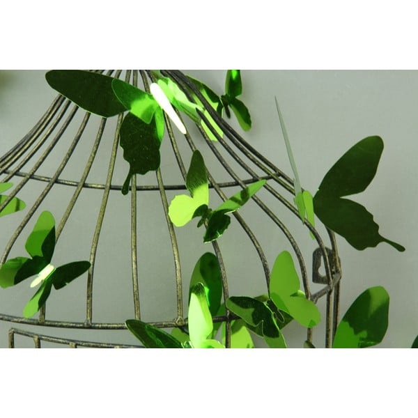 Комплект от 12 самозалепващи се 3D стикери Пеперуди Зелени - Ambiance-image-3