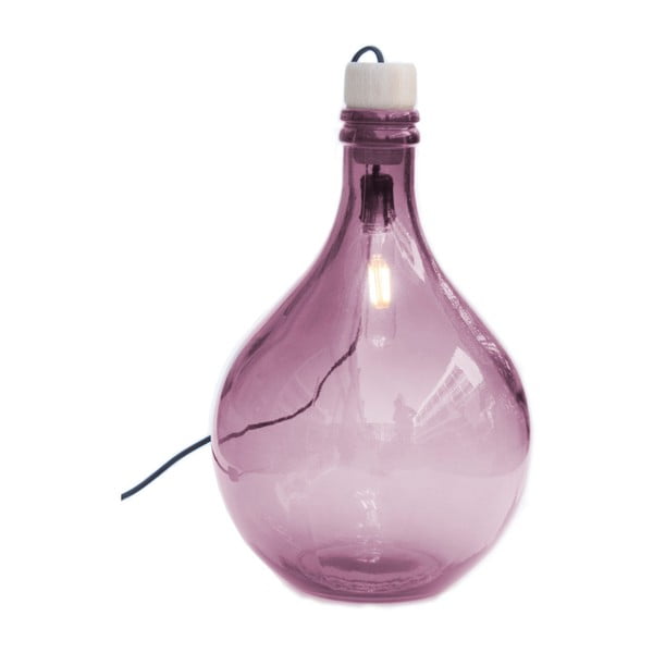 Розова настолна лампа от рециклирано стъкло - Surdic