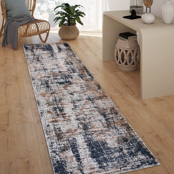 Синя пътека подходяща за пране 80x200 cm Abstract Colors – Vitaus-image-1