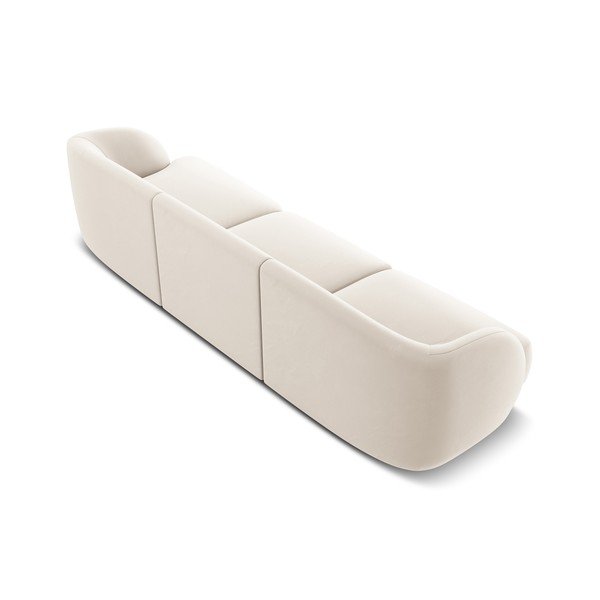 Бежов кадифен диван 259 cm Miley - Micadoni Home-image-3