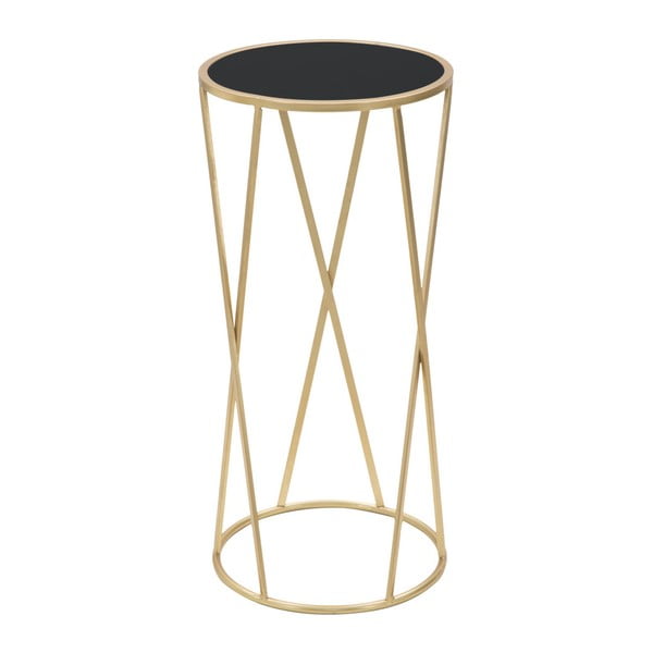 Сгъваема маса в черно и златно, височина 75 cm Glam Simple - Mauro Ferretti