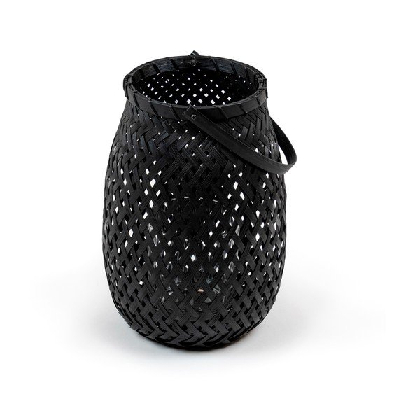 Черен бамбуков фенер Бамбуков фенер, ⌀ 18 cm - Compactor-image-4