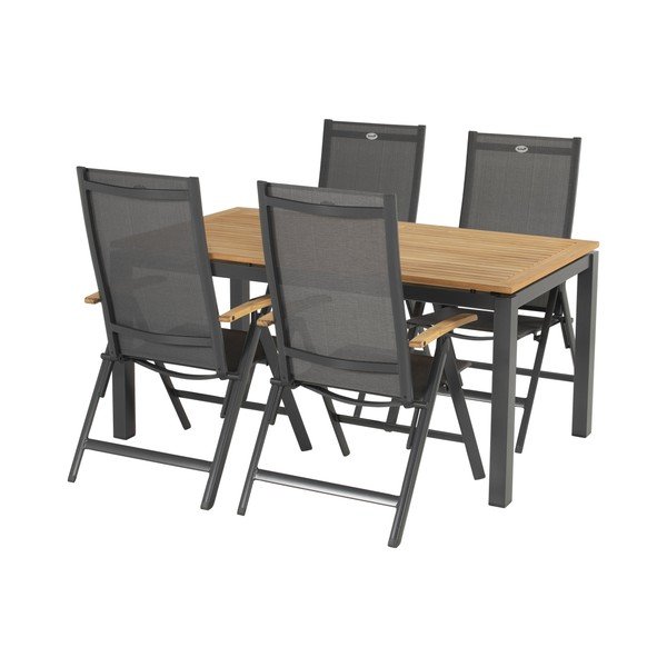 Сив метален градински стол Aruba - Hartman-image-2