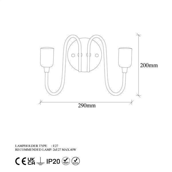 Черна стенна лампа Firat – Opviq lights-image-4