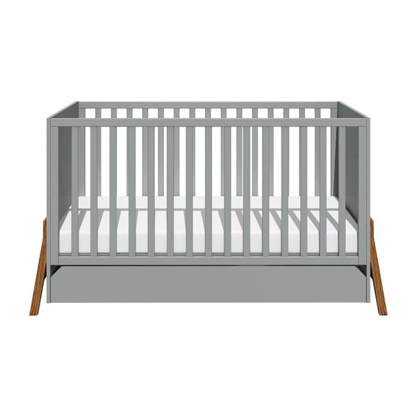 Сиво детско легло с чекмедже , 70 x 140 cm Lotta - BELLAMY-image-3