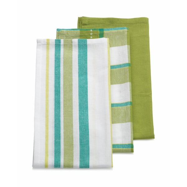 Комплект от 3 зелени памучни кърпи Pasado - Kela