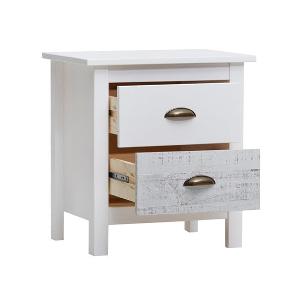 Нощно шкафче в бяло и сиво, 46 x 50 cm Romantica - Marckeric-image-4