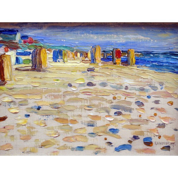 Живопис - репродукция 70x50 cm Holland - Beach Chairs, Wassily Kandinsky - Fedkolor
