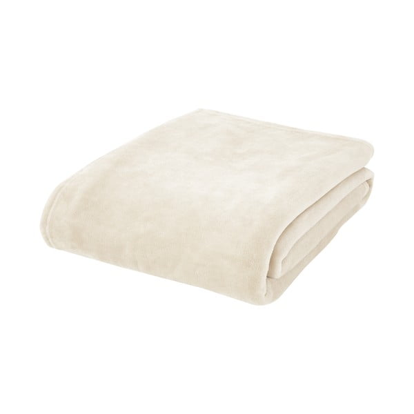 Кремаво одеяло от микроплюш 130x170 cm Raschel Velvet – Catherine Lansfield