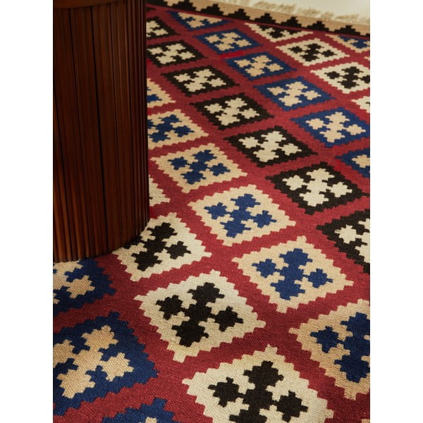 Червен  двустранен ръчно изработен вълнен килим 120x170 cm Kamal Rami – Nouristan-image-2