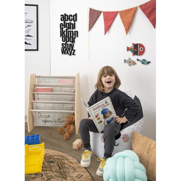 Бежов детски шкаф за книги от плат 60x70 cm Once Upon a Time - Folkifreckles-image-1