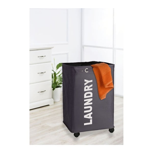 Сив кош за пране Quadro, 79,2 л - Wenko-image-1
