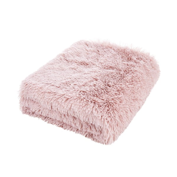 Розова покривка от микроплюш за двойно легло 245x280 cm Cuddly - Catherine Lansfield