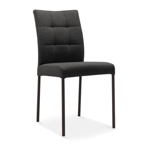 Тъмно антрацитен трапезен стол с черни крака Mone - Mossø