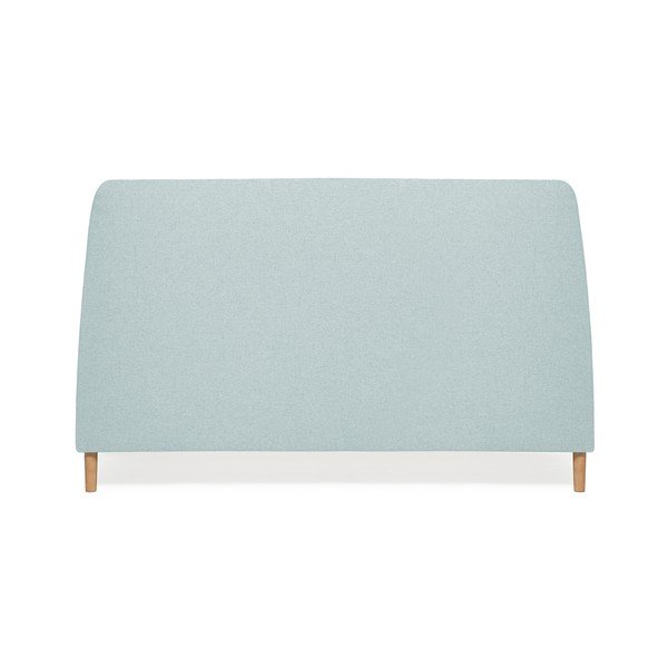 Тюркоазено двойно легло с дървени крака Mae, 140 x 200 cm - Vivonita-image-4