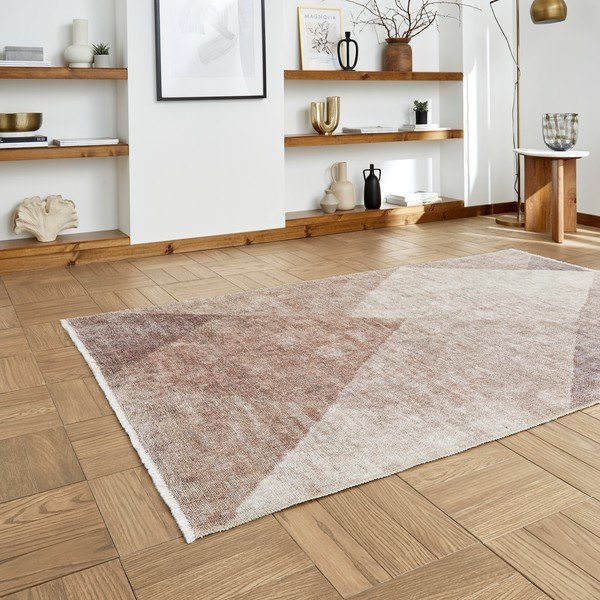 Светлокафява пътека със смес от памук подходяща за пране 60x170 cm Whisper – Think Rugs-image-2
