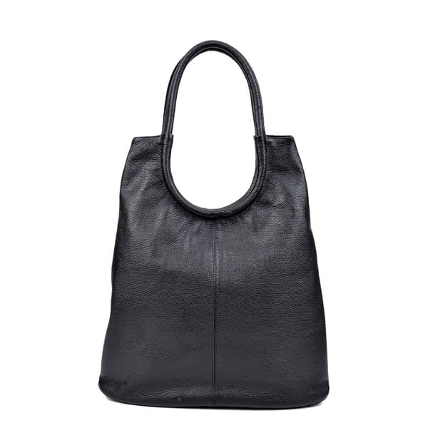 Черна кожена чанта Luca - Sofia Cardoni